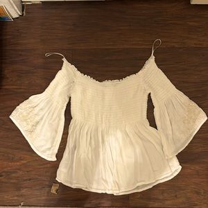 white off the shoulder top